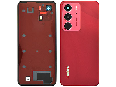 realme Realme C75 - Cover Batteria + Vetrino Camera + Adesivi Ruby Red