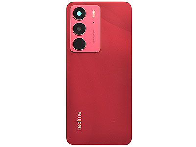realme Realme C75 - Cover Batteria + Vetrino Camera + Adesivi Ruby Red