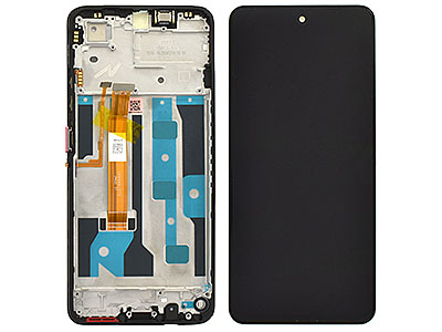 realme Realme C75 - Lcd + Touch Screen + Frame + Tasto Power Ruby Red